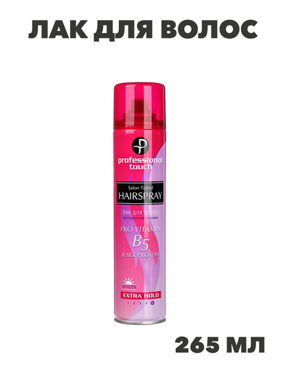 Лак для волосProfessional Touch экстрасильная фиксация, ж/б, 265мл, n3601-gl-973-021 n3601-gl-973-021
