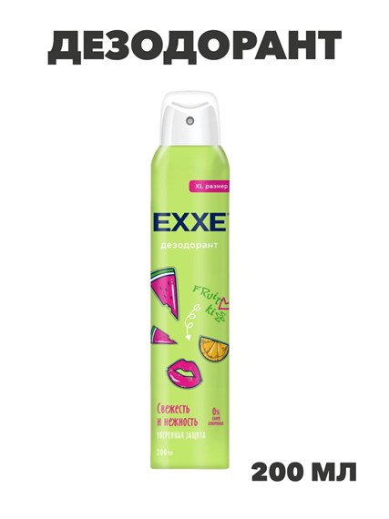 Дезодорант EXXE Fruit kiss Свежесть и нежность, спрей 200 мл, m2030302443 m2030302443