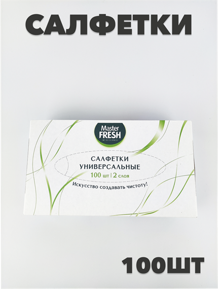 Салфетки бумажные Master FRESH в коробочке, 100 шт a30611220