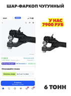 Шар-фаркоп чугунный с допустимой нагрузкой 6 тонн, n4847-148442 n4847-148442