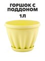 Горшок "Знатный" цветной с поддоном, 1 л, d140, желтый a30401088 3
