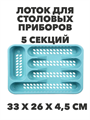 Лоток для столовых приборов VETTA "Кантри", 5 секций 33х26х4,5 см a30602054