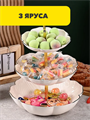 Блюдо для фруктов, 3 яруса, пластик, h-36 см, d-25, 21, 17 см, m3060603179 m3060603179