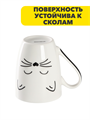Кружка Доляна «Белый кот», 350 мл, фарфор, белая, n3909-6342458 n3909-6342458